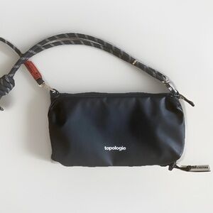 Topologie Bottle Sacoche Medium Crossbody Bag Black With Strap NWOT